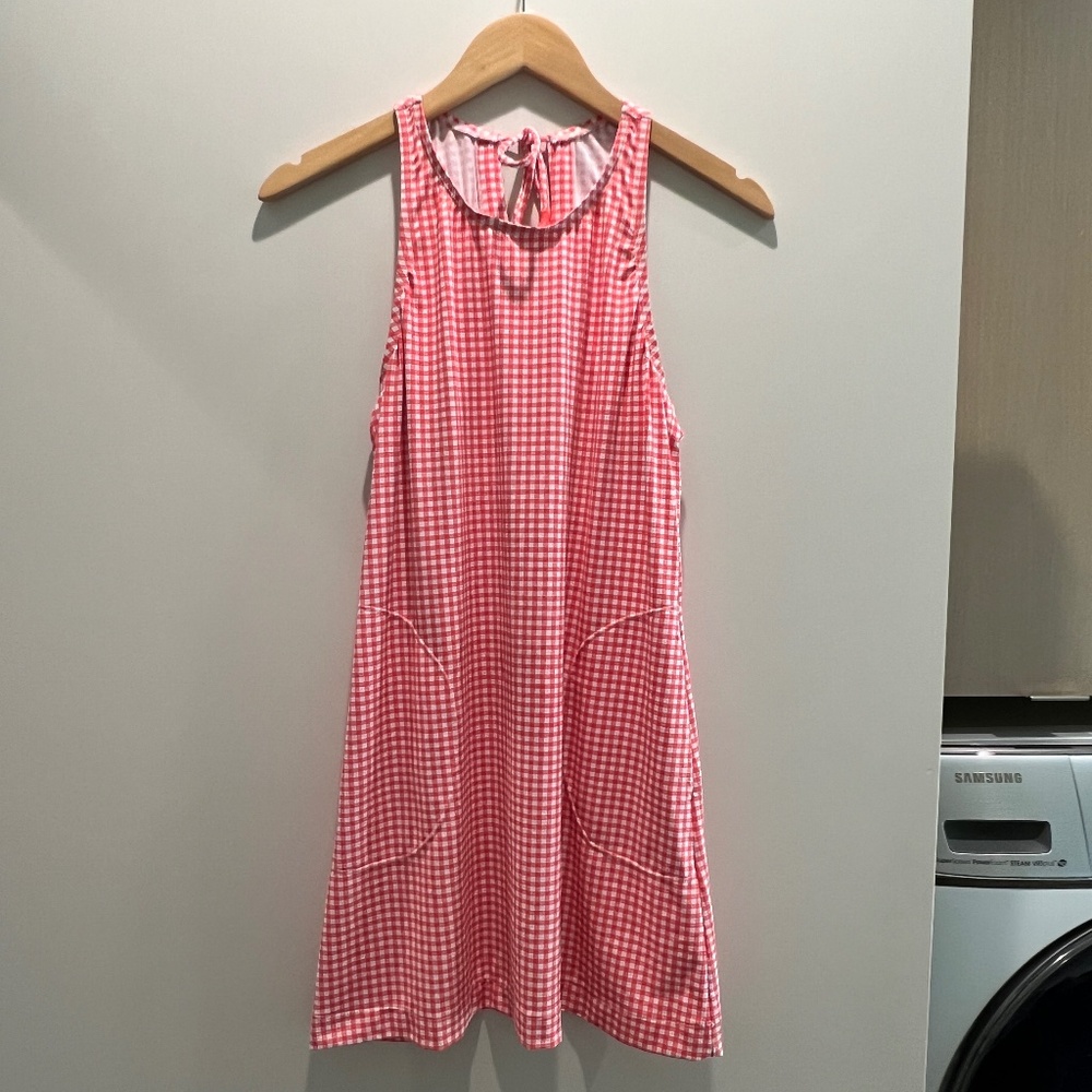 Tommy Bahama Gingham High-Neck Dress, size small